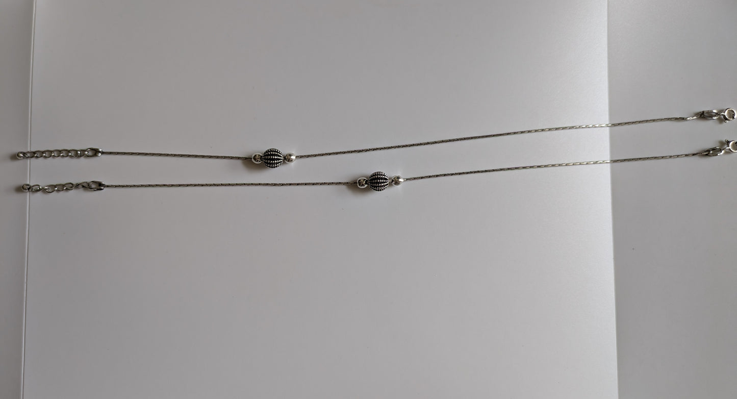 Silver Symphony Anklet